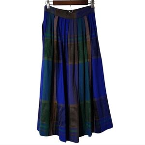 Liz Claiborne Blue and Green A-Line Skirt